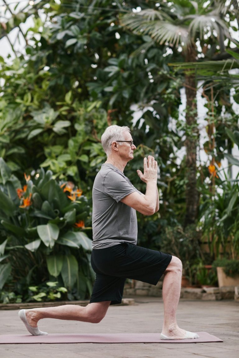 A Man Meditating in the Nature